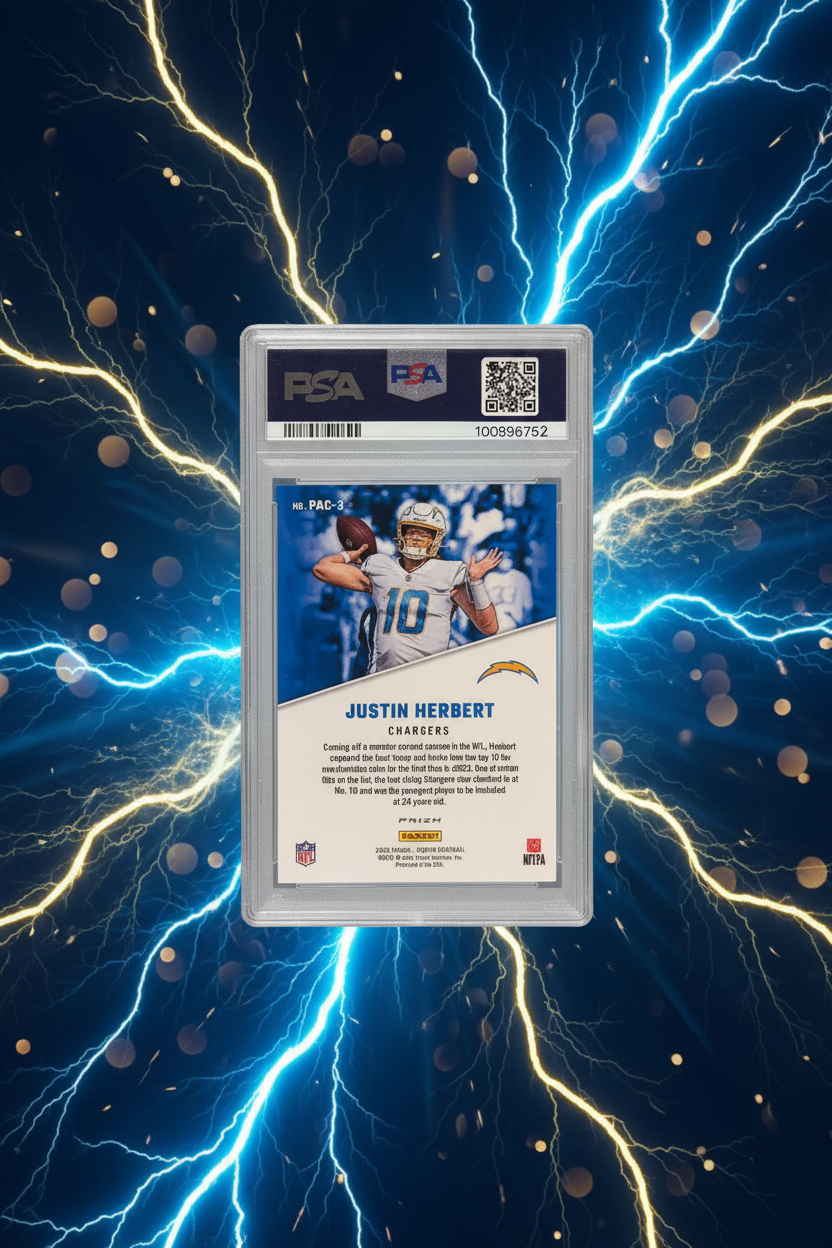 Justin Herbert 1992 Pacific blue PSA Gem Mint 10